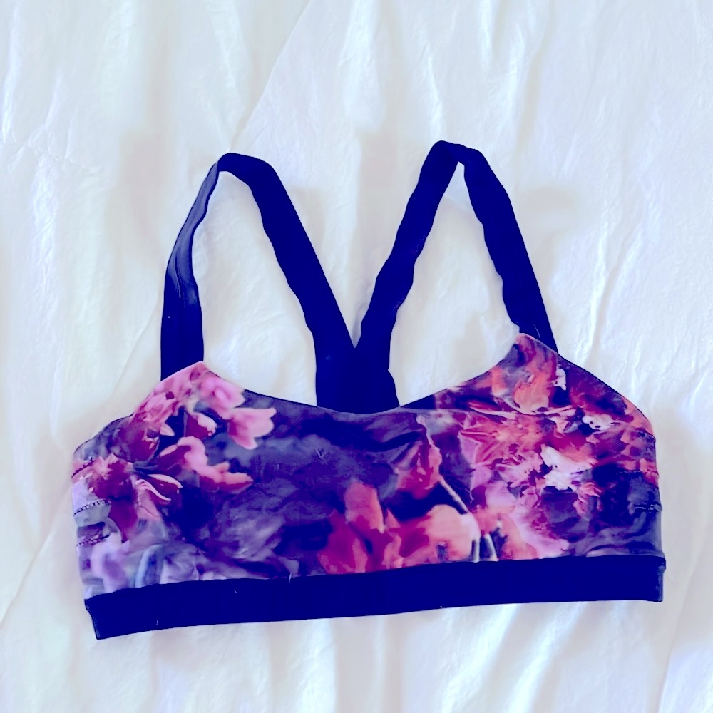 Lululemon floral print sports bra